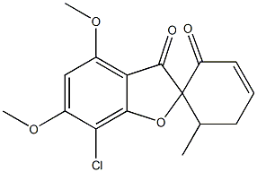 7-Chloro-4,6-dimethoxy-6'-methylspiro[benzofuran-2(3H),1'-[3]cyclohexene]-2',3-dione Struktur