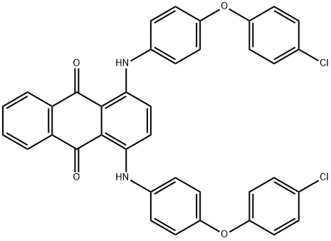 1,4-bis[4-(4-chlorophenoxy)anilino]anthraquinone  Struktur