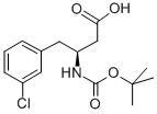 BOC-(S)-3-AMINO-4-(3-CHLORO-PHENYL)-BUTYRIC ACID Struktur