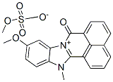 10-methoxy-13-methyl-7-oxo-7H-benzimidazo[2,1-a]benz[de]isoquinolinium methyl sulphate  Struktur