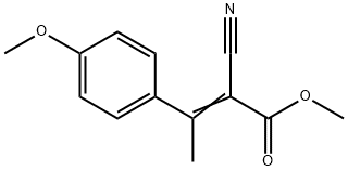 methyl 2-cyano-3-(4-methoxyphenyl)-2-butenoate  Struktur