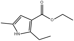 2-Ethyl-5-methyl-1H-pyrrole-3-carboxylic acid ethyl ester Struktur