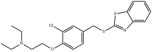 2-[[3-Chloro-4-[2-(diethylamino)ethoxy]benzyl]thio]benzothiazole Struktur