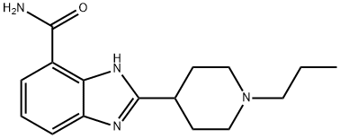 2-(1-Propyl-4-piperidinyl)-1H-benzimidazole-7-carboxamide Structure