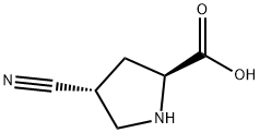 (2S,4R)-4-cyanopyrrolidine-2-carboxylic acid Struktur