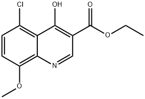 5-Chloro-4-hydroxy-8-methoxyquinoline-3-carboxylic acid ethyl ester Struktur