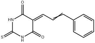 1,2-Dihydro-2-(thioxo)-5-(3-phenyl-2-propene-1-ylidene)pyrimidine-4,6(3H,5H)-dione Struktur