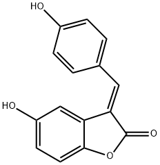 5-Hydroxy-3-[(4-hydroxyphenyl)methylene]benzofuran-2(3H)-one Struktur