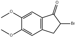 2-BROMO-2,3-DIHYDRO-5,6-DIMETHOXY-1H-INDEN-1-ONE Struktur