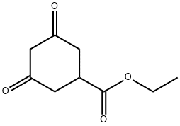 Cyclohexanecarboxylic acid, 3,5-dioxo-, ethyl ester Struktur