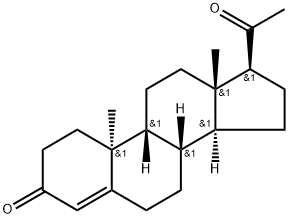 9beta,10alpha-pregn-4-ene-3,20-dione  Struktur