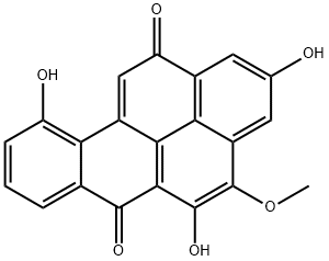 2,5,10-Trihydroxy-4-methoxybenzo[a]pyrene-6,12-dione Struktur