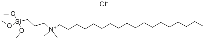 Dimethyloctadecyl[3-(trimethoxysilyl)propyl]ammonium chloride Struktur