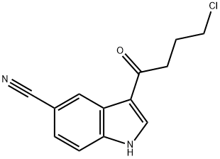 3-(4-chlorobutanoyl)-1H-indole-5-carbonitrile Struktur