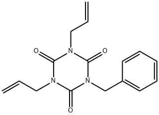 S-Triazine-2,4,6(1H,3H,5H)-trione, 1-benzyl-3,5-diallyl-, Struktur