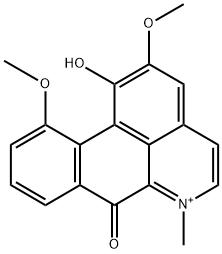 1-Hydroxy-2,11-dimethoxy-6-methyl-7-oxo-7H-dibenzo[de,g]quinolin-6-ium Struktur