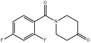 1-(2,4-difluorobenzoyl)piperidin-4-one Struktur