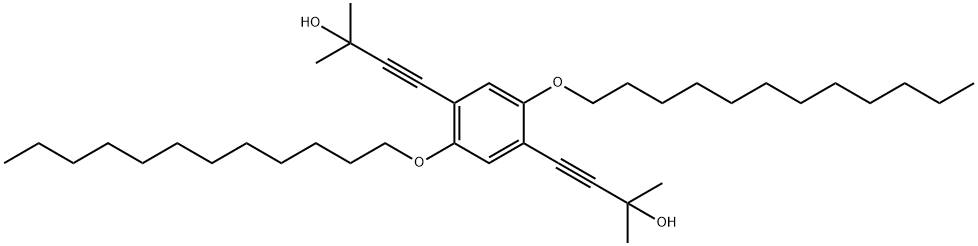 4,4''[2,5-BIS(DODECYLOXY)-1,4-PHENYLENE]BIS[2-METHYL-3-BUTYN-2-OL] Struktur