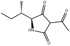 (5S)-3-Acetyl-5-[(S)-1-methylpropyl]-2,4-pyrrolidinedione Struktur