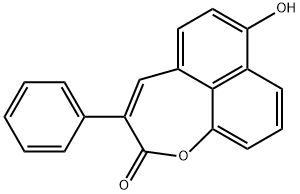 7-Hydroxy-3-phenyl-2H-naphth[1,8-bc]oxepin-2-one Struktur