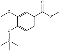 3-Methoxy-4-[(trimethylsilyl)oxy]benzoic acid methyl ester Struktur