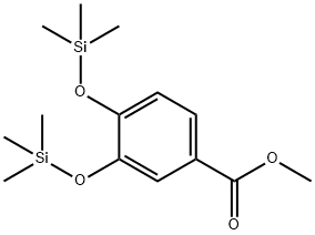 3,4-Bis(trimethylsiloxy)benzoic acid methyl ester Struktur