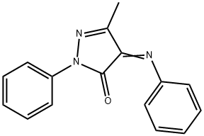 2,4-Dihydro-5-methyl-2-phenyl-4-(phenylimino)-3H-pyrazol-3-one Struktur