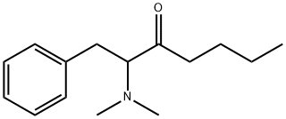 2-Dimethylamino-1-phenyl-3-heptanone Struktur