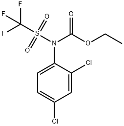 N-Trifluoromethylsulfonyl-N-(2,4-dichlorophenyl)carbamic acid ethyl ester Struktur