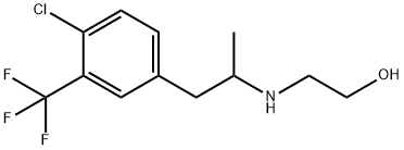 2-[[2-[4-chloro-3-(trifluoromethyl)phenyl]-1-methylethyl]amino]ethanol Struktur