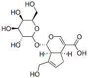 (1S,2S,6S)-9-(hydroxymethyl)-2-[(2S,3R,4S,5R,6R)-3,4,5-trihydroxy-6-(hydroxymethyl)oxan-2-yl]oxy-3-oxabicyclo[4.3.0]nona-4,8-diene-5-carboxylic acid Struktur