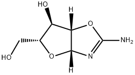 2-AMINO-BETA-D-ARABINOFURANO[1',2':4,5]OXAZOLINE Struktur