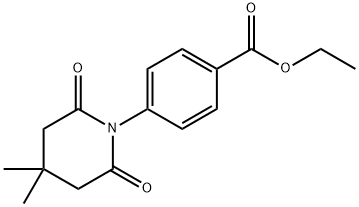 Ethyl 4-(4,4-dimethyl-2,6-dioxopiperidin-1-yl)benzoate Struktur