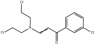 2-Propen-1-one, 3-(bis(2-chloroethyl)amino)-3-(3-chlorophenyl)- Struktur