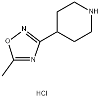 Piperidine, 4-(5-methyl-1,2,4-oxadiazol-3-yl)-, hydrochloride (1:1) Struktur