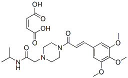 N-isopropyl-4-[1-oxo-3-(3,4,5-trimethoxyphenyl)allyl]piperazine-1-acetamide maleate Struktur