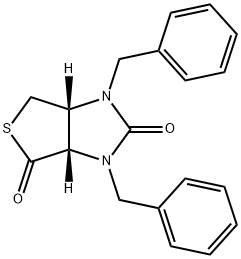 (3aS-cis)-1,3-dibenzyltetrahydro-1H-thieno[3,4-d]imidazole-2,4-dione  Struktur