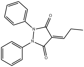 1,2-Diphenyl-4-propylidene-3,5-pyrazolidinedione Struktur