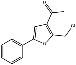 1-(2-(CHLOROMETHYL)-5-PHENYLFURAN-3-YL)ETHANONE Struktur