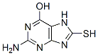 2-AMINO-6-HYDROXY-8-MERCAPTOPURINE Struktur