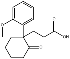 3-[1-(2-methoxyphenyl)-2-oxo-cyclohexyl]propanoic acid Struktur