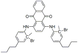 1,4-bis(2-bromo-4-butyl-o-toluidino)anthraquinone Struktur