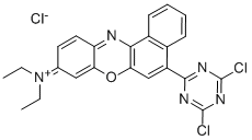 9-Diethylamino-5-(4,6-dichloro-s-triazinyl)-9H-benzo[a]phenoxazine Chloride Struktur