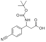 3-N-Boc-3-(4-cyanophenyl)propionic acid Struktur