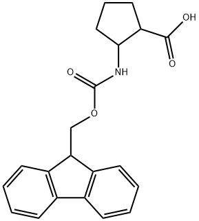 Cyclopentanecarboxylic acid, 2-[[(9H-fluoren-9-ylmethoxy)carbonyl]amino]- (9CI) Struktur