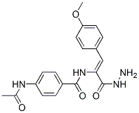 4-acetamido-N-[(Z)-1-(hydrazinecarbonyl)-2-(4-methoxyphenyl)ethenyl]be nzamide Struktur