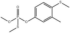 Thiophosphoric acid O,S-dimethyl O-[4-(methylthio)-3-methylphenyl] ester Struktur