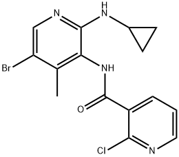 N-[5-BroMo-2-(cyclopropylaMino)-4-Methyl-3-pyridinyl]-2-chloro-3-pyridinecarboxaMide Struktur