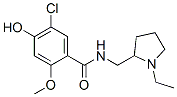 5-chloro-N-[(1-ethylpyrrolidin-2-yl)methyl]-4-hydroxy-2-methoxy-benzam ide Struktur