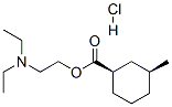 2-diethylaminoethyl (1R,3S)-3-methylcyclohexane-1-carboxylate hydrochloride Struktur